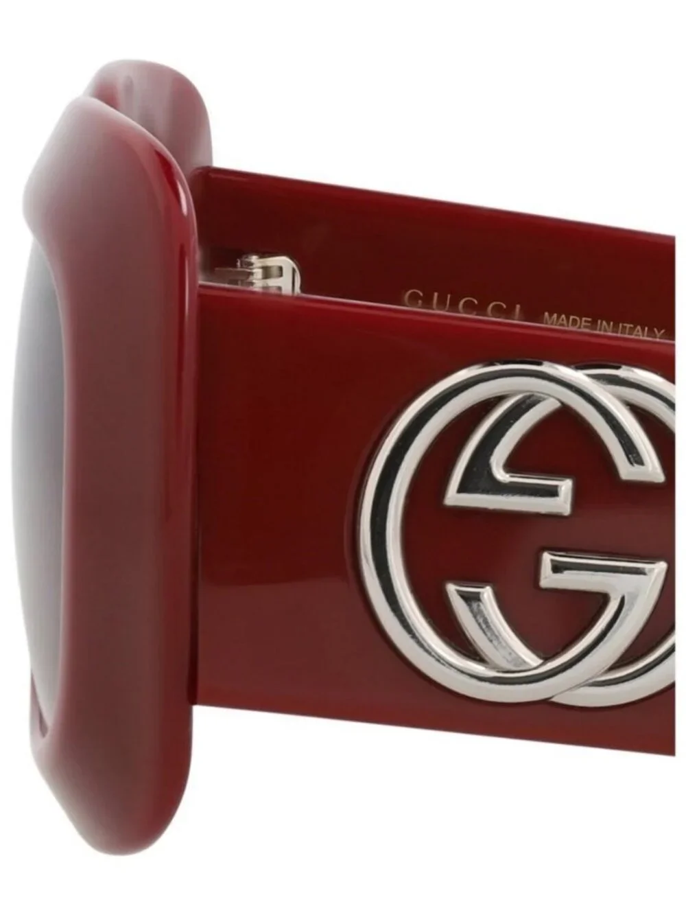 New Gucci Womens Square/Rectangle Burgundy Burgundy Brown Fashion Designer Sungl